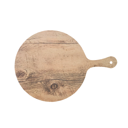 [225.93] Tablas Redondas Con Asa 'Asami Ware' Ø38X53X0,4 Cm Símil Madera Melamina (3 Unid.)