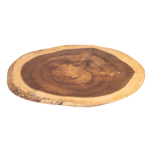 [208.94] TABLA PRESENTACIÓN OVALADA 40,6x20,3x1,9 CM NATURAL MADERA (6 UNID.)
