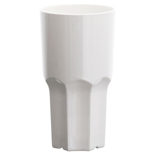 [263.89] VASOS APILABLES 460 ML Ø 8,2/6,2x15,1 CM BLANCO POLICARBONATO (12 UNID.)
