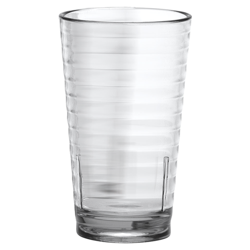 [207.86] VASOS CON RELIEVE 400 ML Ø 8/5,5x13,5 CM TRANSPARENTE POLICARBONATO (24 UNID.)