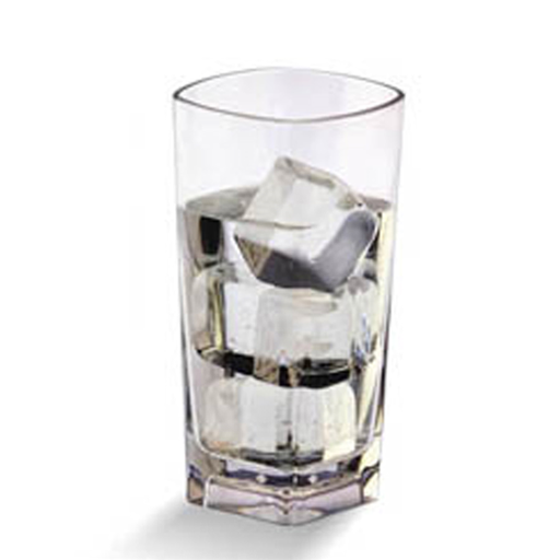 [157.43] Vasos Base Cuadrada 372 Ml Ø 7,2/4,8X14,5 Cm Transparente Policarbonato (36 Unid.)