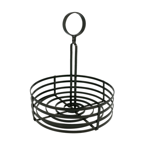 [198.18] CESTA CONDIMENTOS Ø 20x20 CM NEGRO HIERRO (1 UNID.)