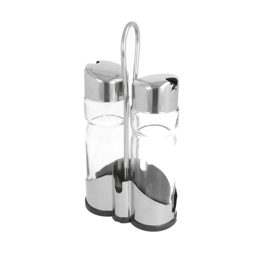 [432.80] VINAGRERAS 2 PIEZAS 11x5,5x21,5 CM TRANSPARENTE CRISTAL (1 UNID.)