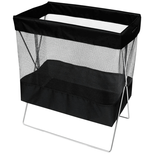 [258.86] Cesta Almacenaje 41X27X51/39 Cm Negro Poliéster (1 Unid.)