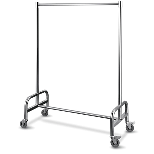 [464.07] MUEBLE VESTUARIO MÓVIL 120x54x172 CM PLATEADO INOX (1 UNID.)