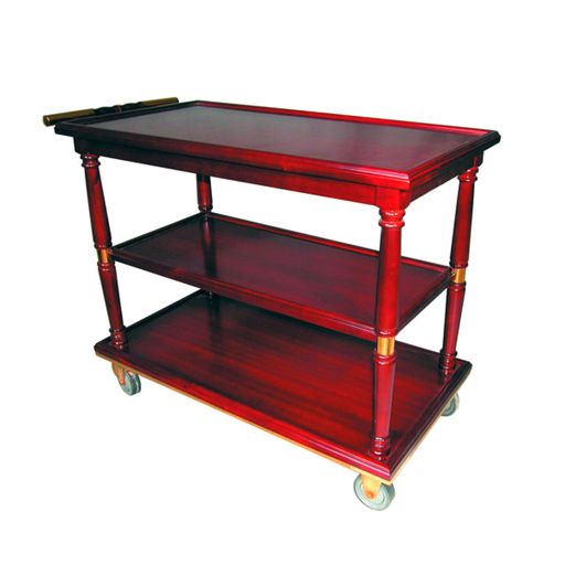 [127.20] Carrito Servicio Comedor Clásico 90X50X82 Cm Marrón Rojizo Madera (1 Unid.)