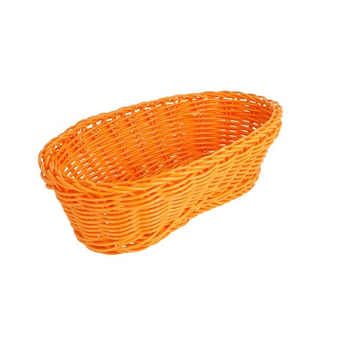 [193.19] Cestas Símil Mimbre Alargadas 23X9X8 Cm Naranja Pp (12 Unid.)
