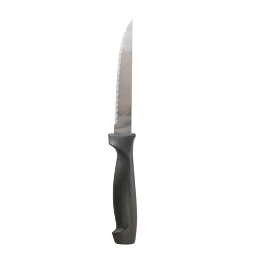 [424.73] CUCHILLO CARNE - MANGO PP 21/11,5 CM PLATEADO INOX (1 UNID.)