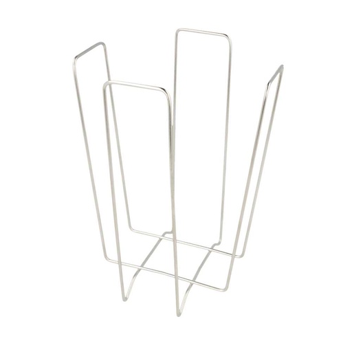 [101.87] SERVILLETERO 11x11x18 CM PLATEADO INOX (1 UNID.)
