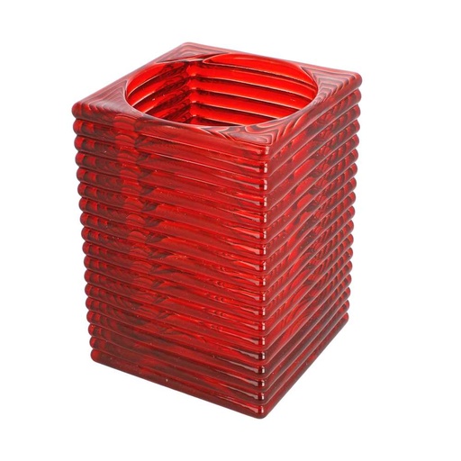 [146.67] LÁMPARAS DE SOBREMESA "MIRAGE" Ø 9x13 CM ROJO CRISTAL (6 UNID.)