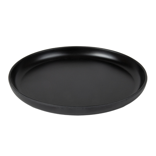 [262.15] PLATOS LLANOS 'ASAMI WARE' Ø 19x2 CM NEGRO MELAMINA (6 UNID.)