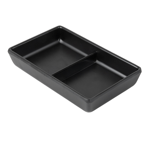 [220.07] RECIPIENTES 2 COMPARTIMENTOS 'ASAMI WARE' 13,1x8,8x2,5 CM NEGRO MELAMINA (12 UNID.)