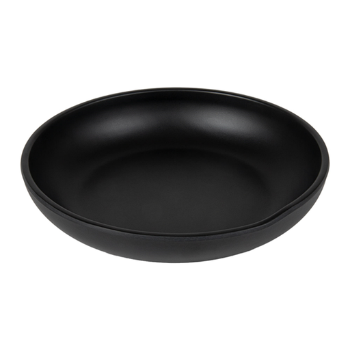 [262.17] PLATOS HONDOS 'ASAMI WARE' Ø 20,5x4 CM NEGRO MELAMINA (6 UNID.)