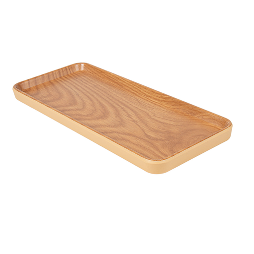 [263.39] BANDEJAS RECTANGULARES 'ASAMI WARE' 28,5x12x2 CM SÍMIL MADERA MELAMINA (4 UNID.)