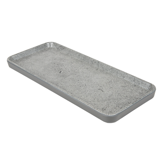 [263.37] Bandejas Rectangulares 'Asami Ware' 28,5X12X2 Cm Símil Cemento Melamina (4 Unid.)