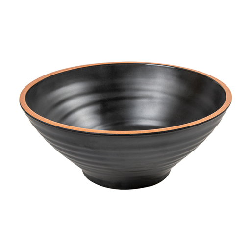 [225.81] BOLES 'ASAMI WARE' 1600 ML Ø23,3x9,7 CM NEGRO MELAMINA (6 UNID.)