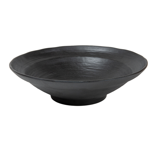 [266.07] BOLES 'ASAMI WARE' 2200 ML Ø 30,5x8,5 CM NEGRO MELAMINA (4 UNID.)