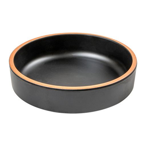 [225.83] PLATOS HONDOS 'ASAMI WARE' 450 ML Ø15,3x4,3 CM NEGRO MELAMINA (12 UNID.)