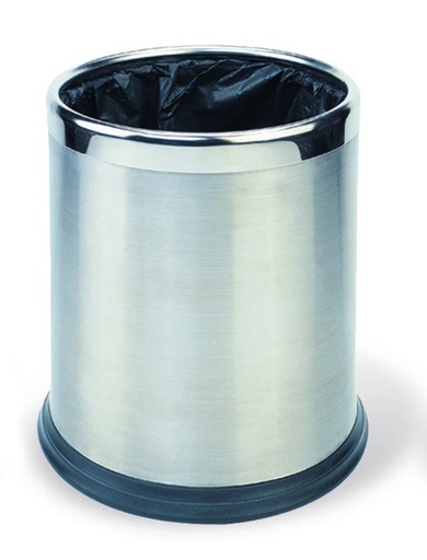 [8991007] Papelera De Acero Inoxidable Satinado 10l Doble Pared Oficina