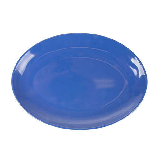 [197.27] PLATOS OVALES 'ASAMI WARE' 25,5x18 CM AZUL MELAMINA (15 UNID.)