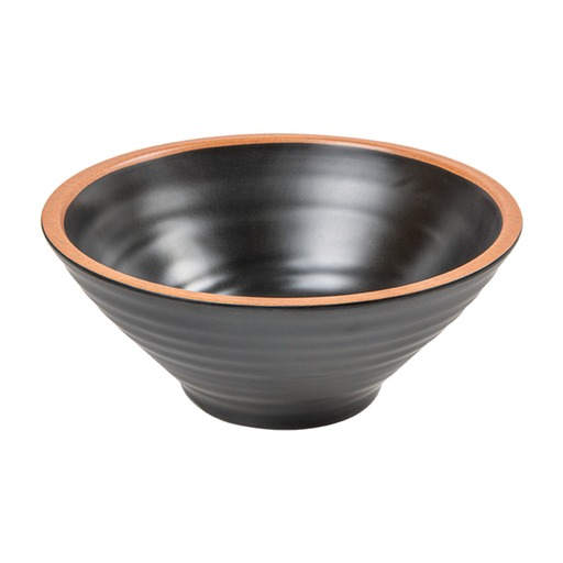 [225.80] BOLES 'ASAMI WARE' 1100 ML Ø20,3x8,5 CM NEGRO MELAMINA (12 UNID.)