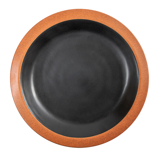 [225.86] PLATOS 'ASAMI WARE' 650 ML Ø25,4x3,4 CM NEGRO MELAMINA (12 UNID.)