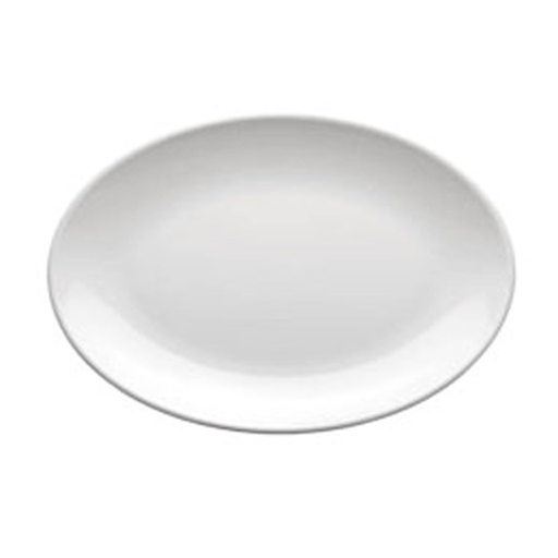 [193.33] PLATOS OVALES 'ASAMI WARE' 46x32 CM BLANCO MELAMINA (6 UNID.)