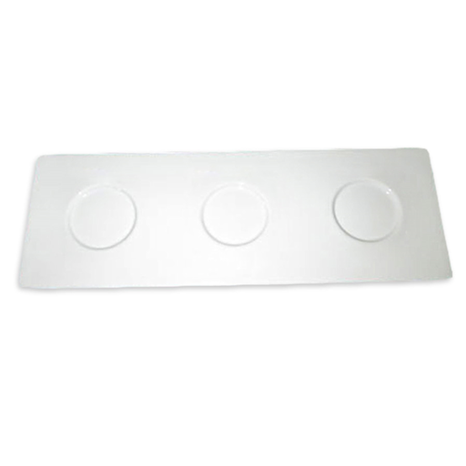 [193.52] Base 3 Cavidades 34,5X12 Cm Blanco Porcelana (4 Unid.)