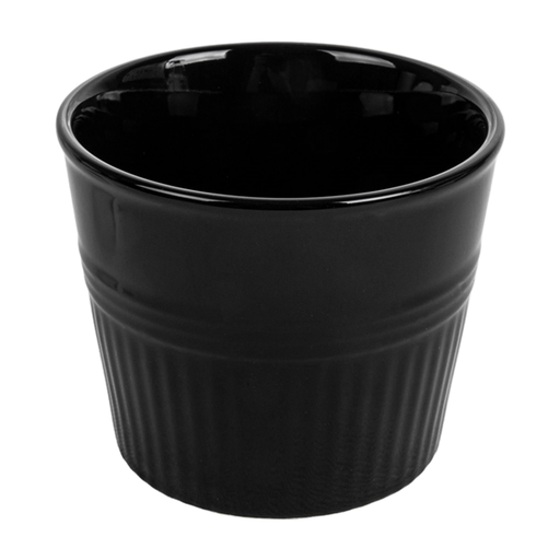 [260.60] VASOS PARA FRITOS Ø10,3x9 CM NEGRO PORCELANA (6 UNID.)