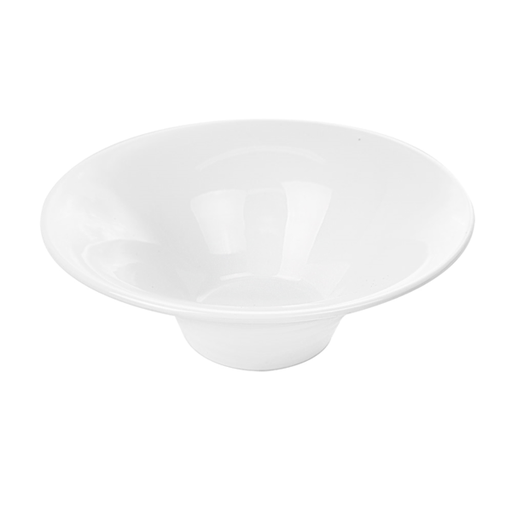 [125.74] Boles Estriados 500 Ml Ø 20,4X7,3 Cm Blanco Porcelana (4 Unid.)