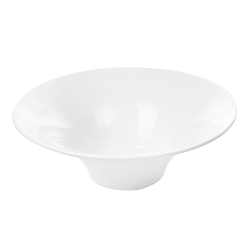 [126.02] Boles Estriados 2000 Ml Ø 30,6X10,5 Cm Blanco Porcelana (2 Unid.)