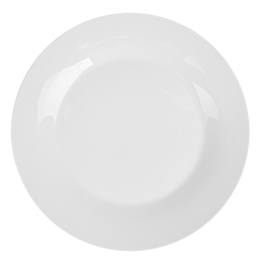 [404.28] PLATOS LLANOS Ø 23 CM BLANCO PORCELANA (36 UNID.)
