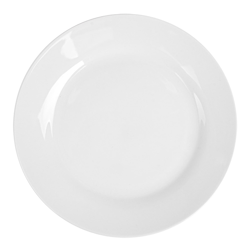 [404.29] Platos Llanos Ø 24 Cm Blanco Porcelana (48 Unid.)
