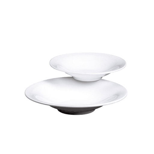[126.78] Platos Hondos Ø 28 Cm Blanco Porcelana (12 Unid.)