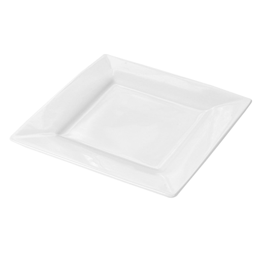 [145.70] PLATOS CUADRADOS 15x15 CM BLANCO PORCELANA (48 UNID.)