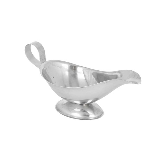 [428.19] SALSERA "ALADINO" 150 ML 16x7,5x9 CM PLATEADO INOX (1 UNID.)