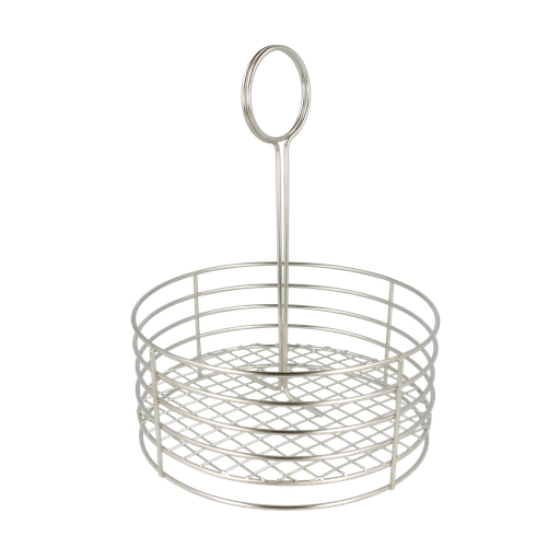 [216.20] CESTA CONDIMENTOS Ø 19x24 CM PLATEADO INOX (1 UNID.)