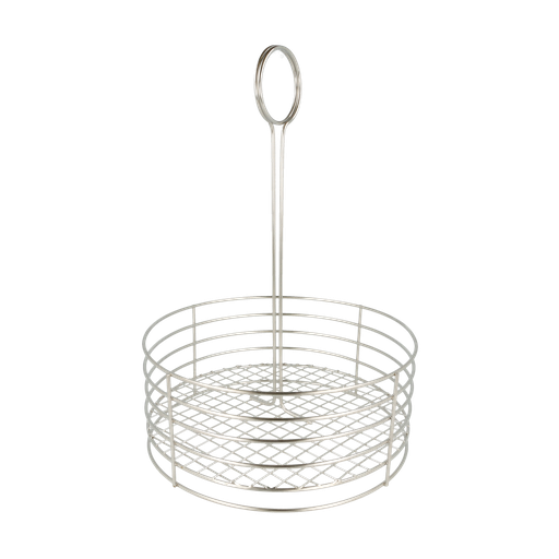 [216.21] CESTA CONDIMENTOS Ø 22x30,5 CM PLATEADO INOX (1 UNID.)