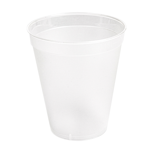 [257.65] VASOS REUTILIZABLES 150 ML Ø 6,5/4,2x7,5CM TRANSPARENTE PP (1000 UNID.)