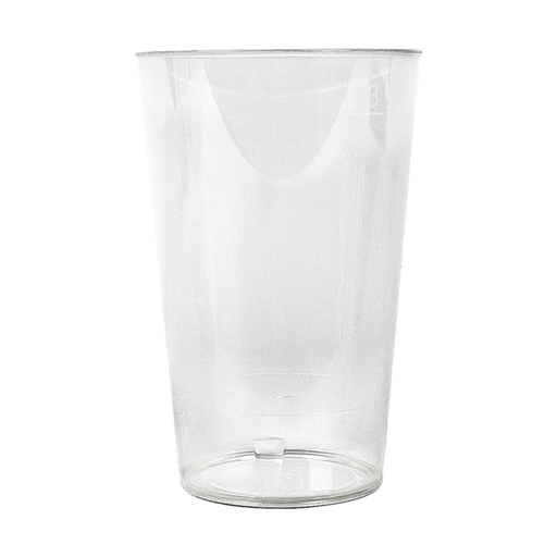 [262.77] VASOS REUTILIZABLES 300 ML Ø 7,5/5,4x11,4 CM TRANSPARENTE PP (500 UNID.)