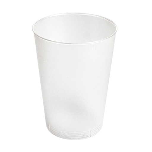[257.64] VASOS REUTILIZABLES 100 ML Ø 5,4/4x7,7 CM TRANSPARENTE PP (1400 UNID.)