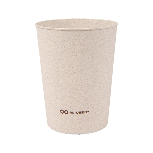 [267.73] Vasos Reutilizables 500 Ml Ø9/6,9X11,5 Cm Natural Rice Husk Biocomposite (312 Unid.)