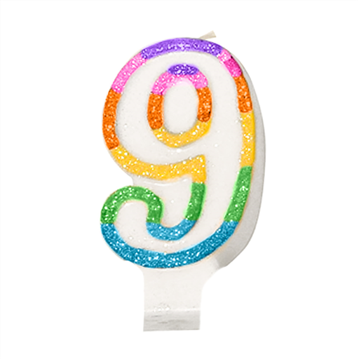 [113.63] Velas Cumpleaños N.9 9 Cm Blanco Cera (24 Unid.)