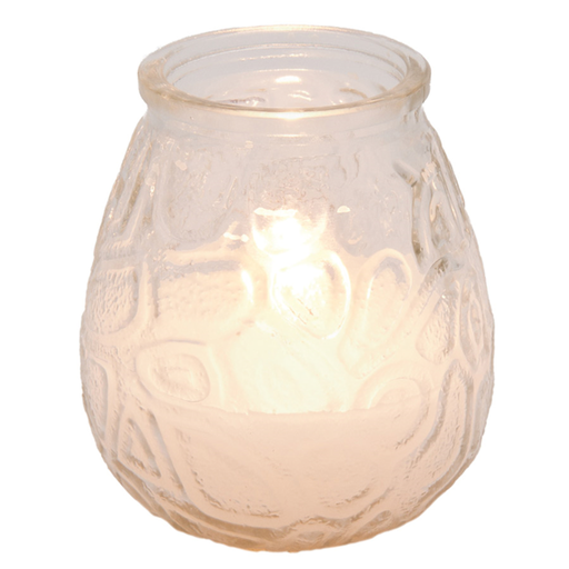 [227.91] VELAS EN VASO DE CRISTAL ANTITABACO 'MONARCH' 9,5x9,5 CM TRANSPARENTE PARAFINA (24 UNID.)