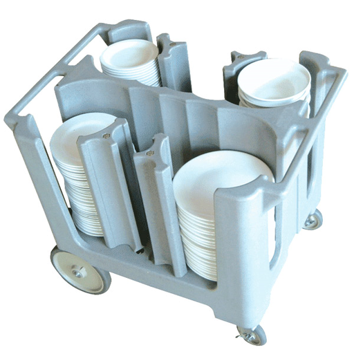 [152.02] Contenedor De Platos Con Ruedas 102X80,3X82 Cm Gris Pvc (1 Unid.)