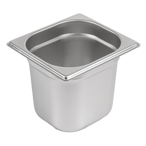 [181.75] CUBETA GASTRONORM 1/6 1,9 L 17,6x16,2x15 CM PLATEADO INOX (1 UNID.)
