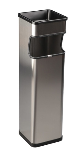 [899474] PAPELERA CENICERO CUADRADA INOX SATINADO 20L AREAS COMUNES