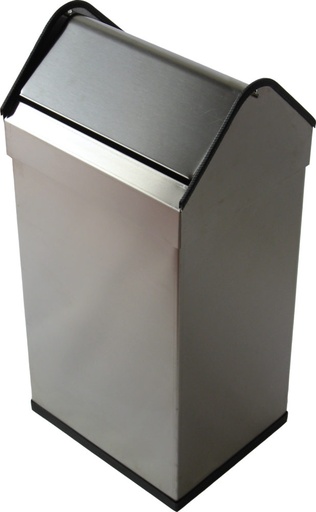 [899478] PAPELERA BASCULANTE INOX 40L OFICINA