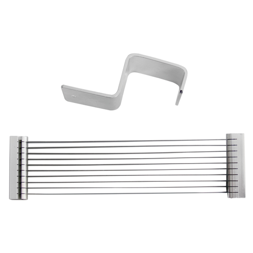 [454.82] BLOCK CUCHILLAS 4,8 MM PARA CÓDIGO 455.81 25x7x1 CM PLATEADO INOX (1 UNID.)