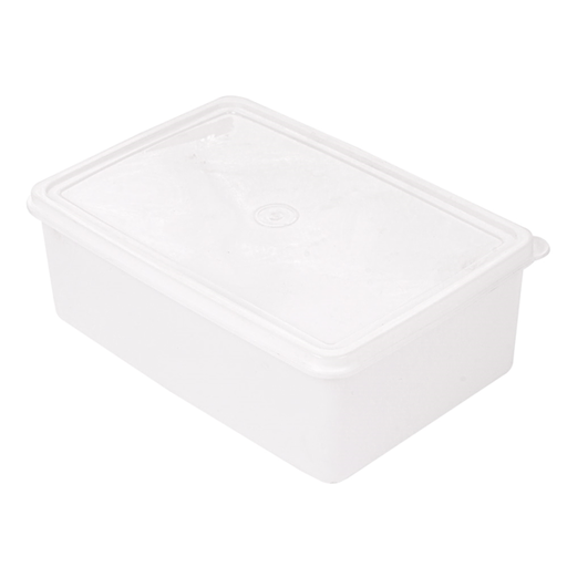[113.50] Recipiente Alimentos + Tapa Incorporada 1450 Ml 20,5X14X8 Cm Blanco Pp (1 Unid.)